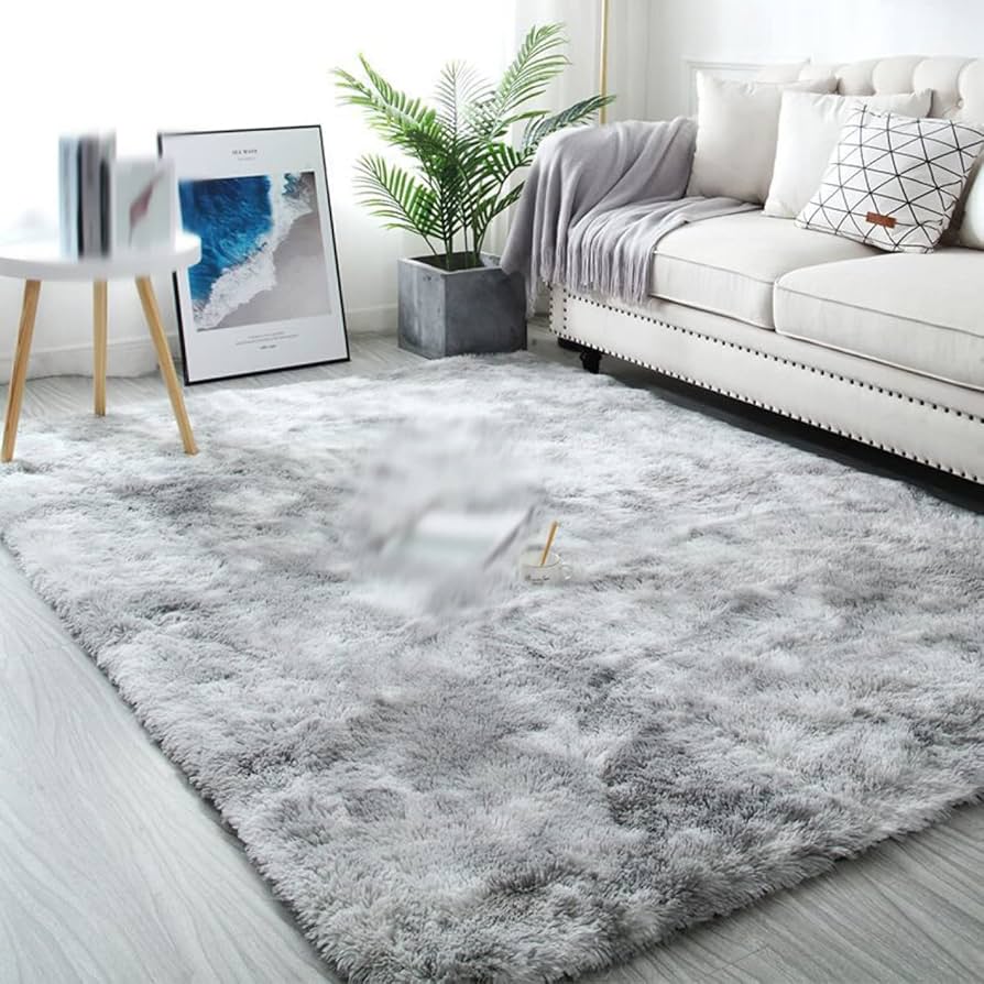 取付無料！イッテン サラ 国内生産 ライトグレーシャギー円形ラグ カーペット✨ 取付無料！イッテン サラ 国内生産 ライトグレーシャギー円形